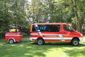 Der Schlauchanhänger am VW-Transporter