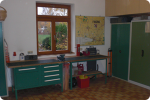 Die Werkstatt mit Werkbank